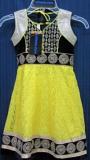 Girl’s Pink / Yellow Party Wear Designer Anarkali Suit #7540